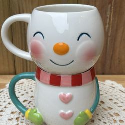 New! Hallmark Stacking Snowman Mug SET (2 piece)