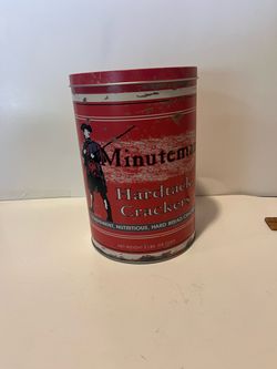 Minuteman Hardtack Crackers Vintage Tin