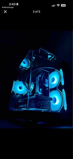 🧊Ice Blue Custom Gaming PC | RTX 3070 Graphics | High FPS | Triple Glass Showcase