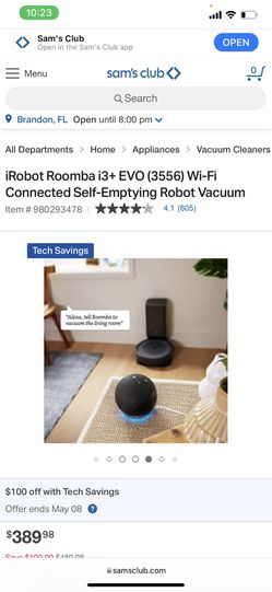 iRobot Roomba i3+ EVO (3556) Wi-Fi Connected Self-Emptying Robot