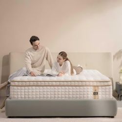 King 12” Hybrid Mattress In A Box, Medium Firm With Memory Foam & Pocket Springs $200 Firm