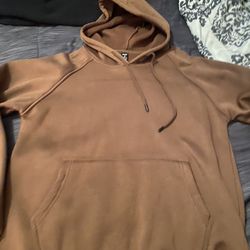 Brown Size Small Men Hoodie Sweater