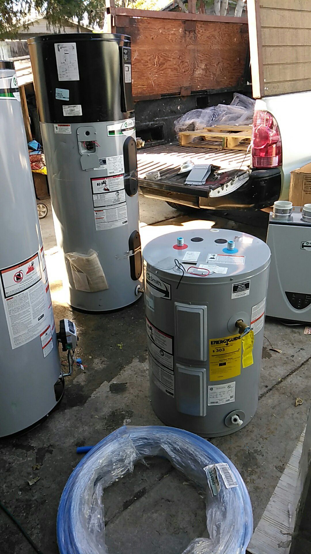 Water heaters electric and gas