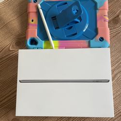 iPad 9th Generation New Open Box with Kids protective case and Pencil 