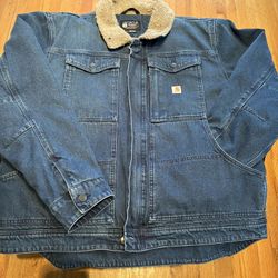 Carhartt Denim Sherpa Lined Jacket