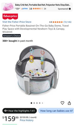 Fisher-Price Portable Bassinet On-The-Go Baby Dome