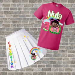 Houston Custom T-shirts CocoMelon inspired 3rd Birthday Custom Outfit for Baby in Pink . . . . . . . . #tshirtslovers #tshirts #tshirtdesign #tshirt #