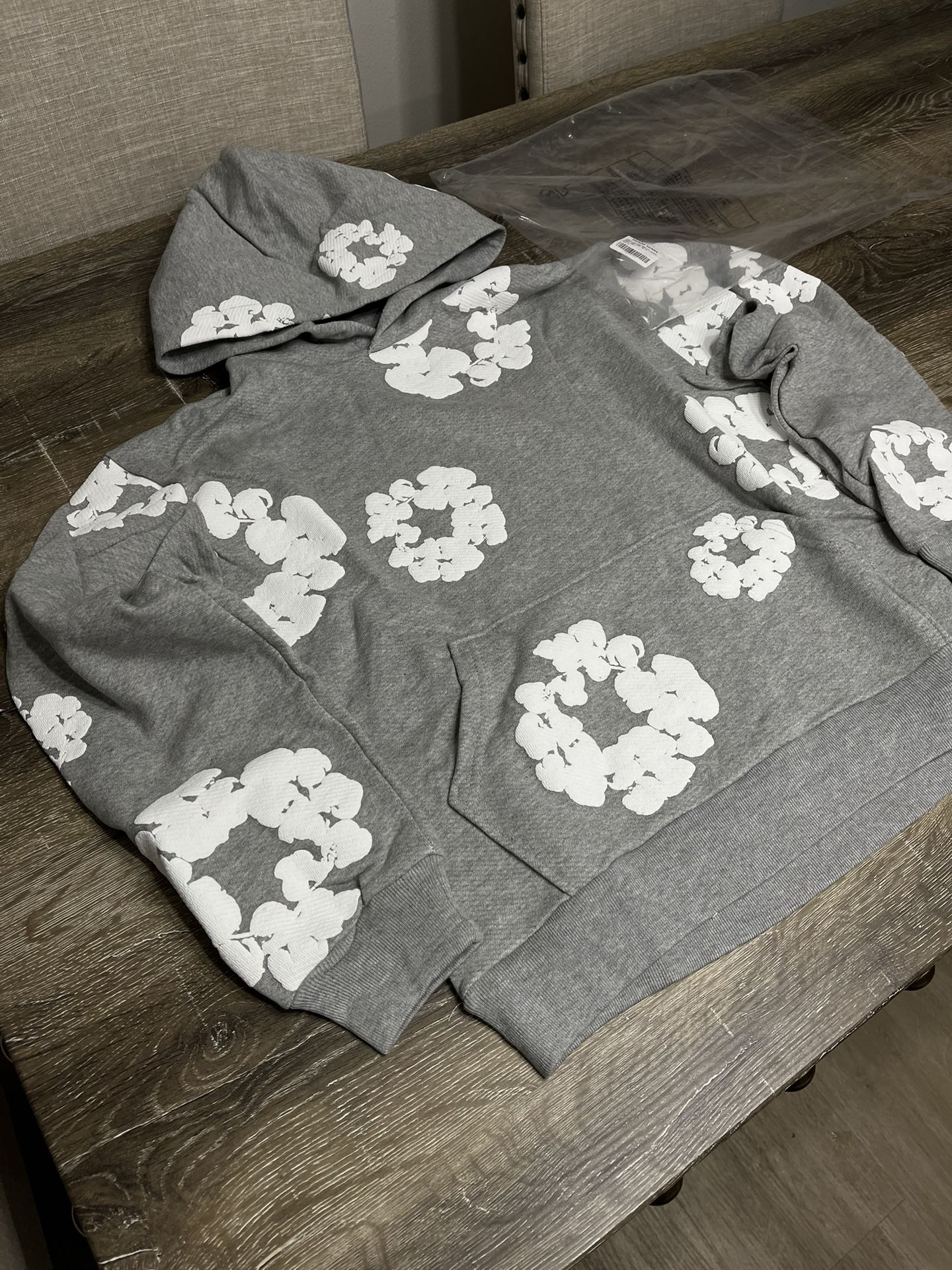 Grey/White Denim Tears Hoodies Sizes Small and Medium - www 