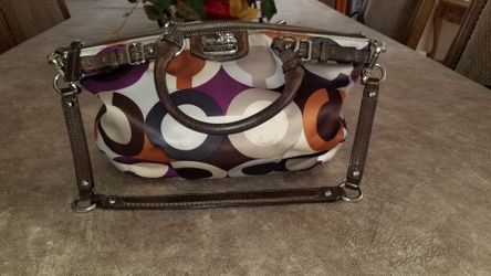 Genuine Coach Handbag - Madison Op Art Sophia Satchel