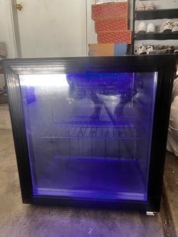 Mini Fridge with blue LED light