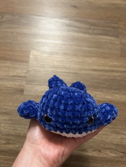 Dark Blue Crochet Whale