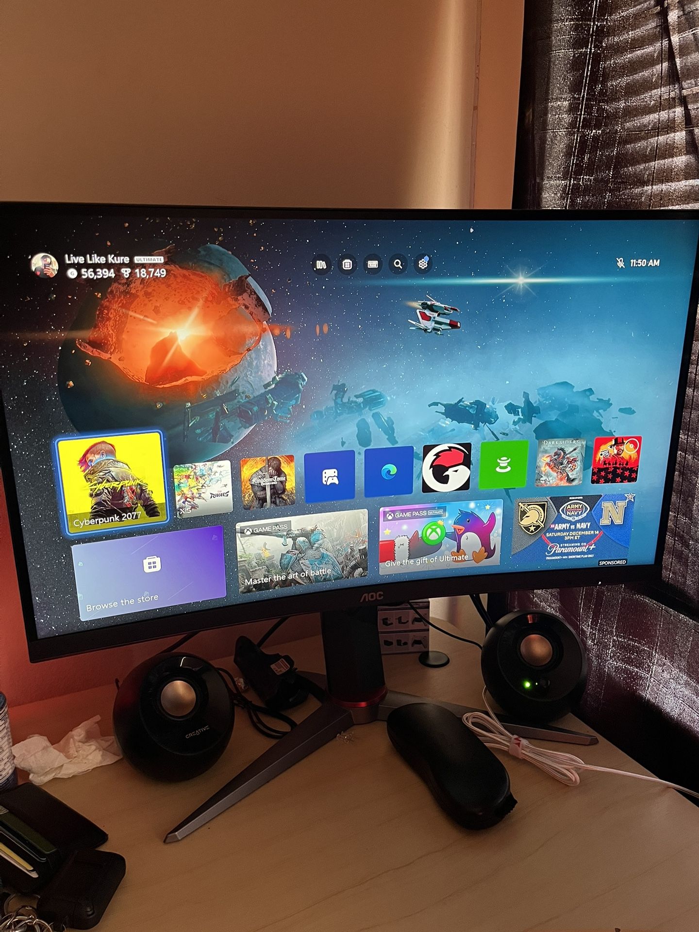 AOC 27in Curved Gaming Monitor 1440p 144hz
