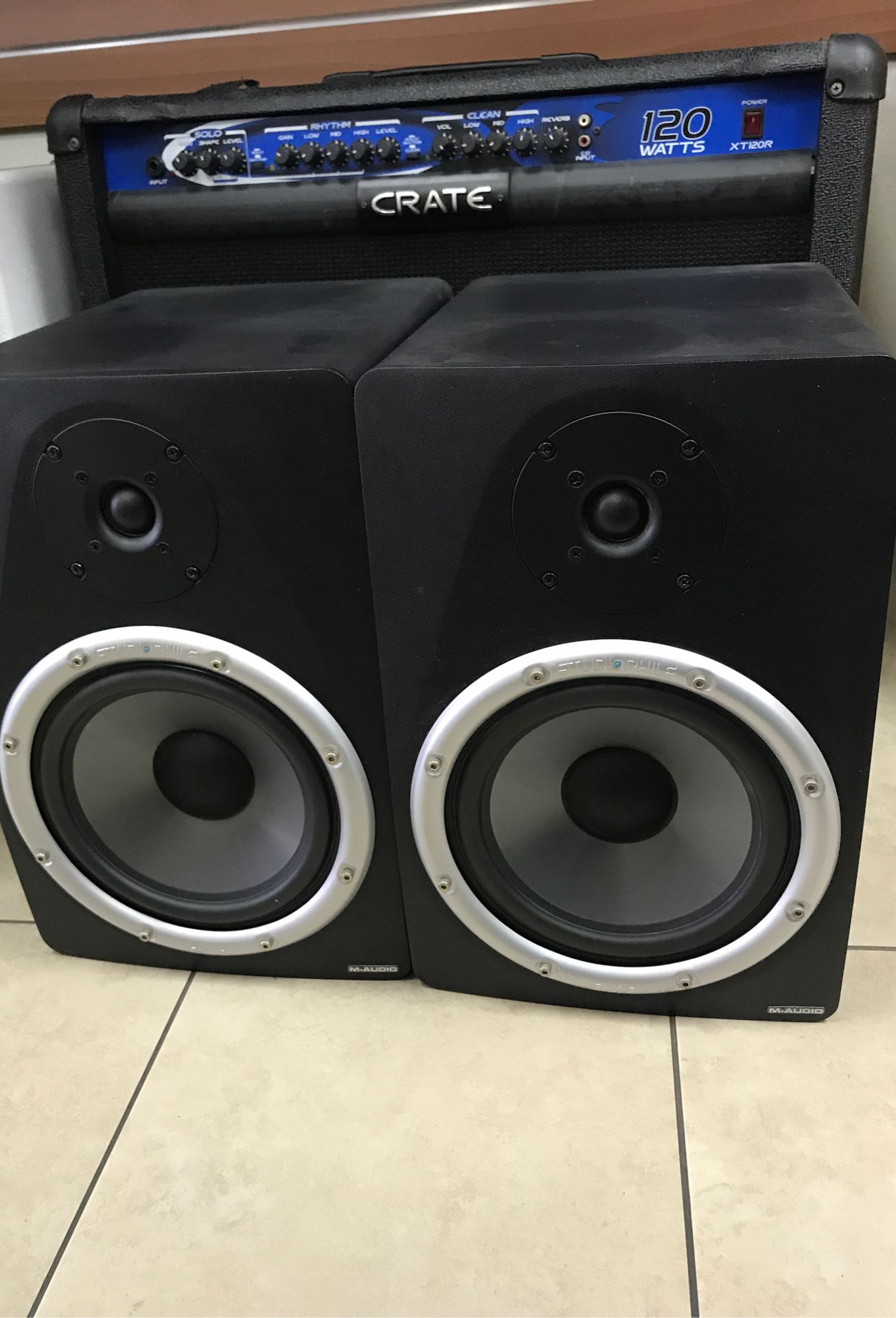 M Audio Studiophile studio monitor speaker pair