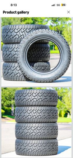 Set of 4 new 285/45/22 tires
