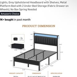 Queen LED Bed frame