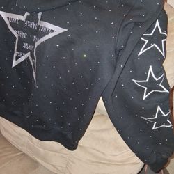 Star Printed Cotton Hoodie