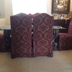 Glass Dining Table W/ 6 chairs