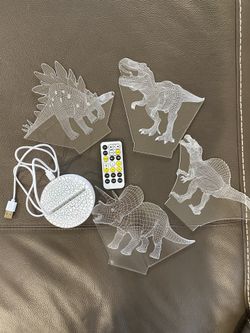 3D Dinosaur Light With Remote Control 