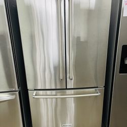 Stainless Steel Kitchen Aid French Door Refrigerator 