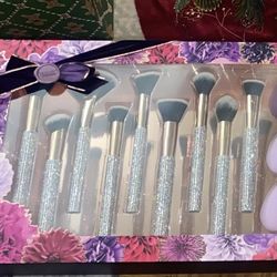 SET DE BROCHAS DE MAQUILLAJE CON RHINESTON 