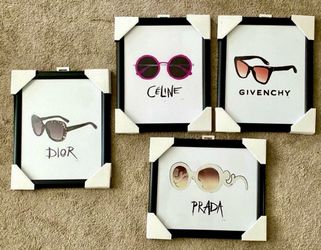 Wall Art Set Fairchild Paris Designer Framed Art Dior Celine Givenchy Prada 12”x18” Set of 4