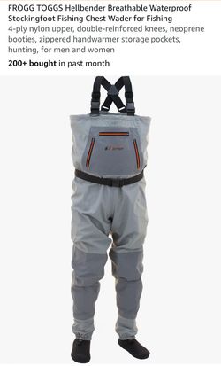 FROGG TOGGS Hellbender Breathable Waterproof Stockingfoot Fishing Chest Wader for Fishing ( Medium)