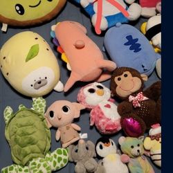 Plushies Different Sizes $3,$5,$6