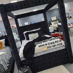 🌟 Queen, King Canopy Bed Frame 🌟 Furniture Sectionals, Bedrooms, Dining Avail 