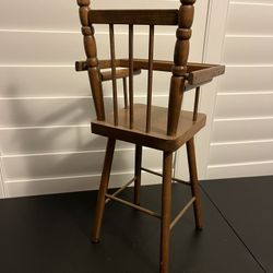 Wooden Miniature High Chair 