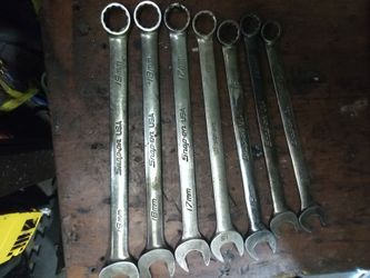 Vintage Snap-on 7 piece metric open ended wrenches