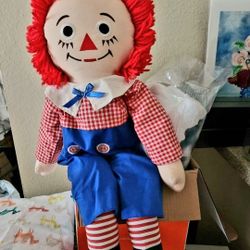 Applause RAGGEDY ANDY DOLL 1991 Johnny Gruelle Plush Plushie Stuffed 25"  