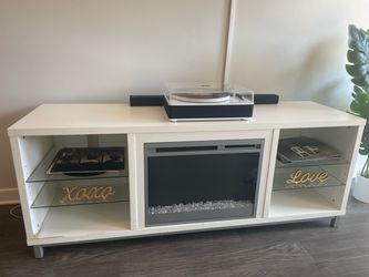 Electric Fireplace TV Stand / Entertainment Center – $80