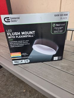 Commercial Electric LED Flush Mount with Flexinstall