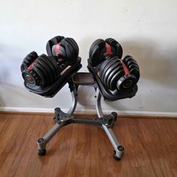 Bowflex SelectTech 1090 Adjustable Dumbbells, Paired With  Stand (Shipping Only )