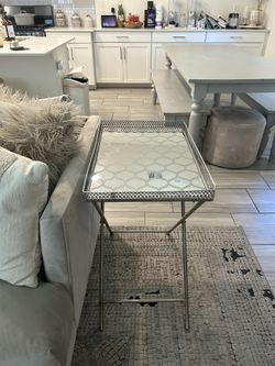Mirrored End Table