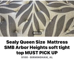 Sealy Queen Mattress must pick up
