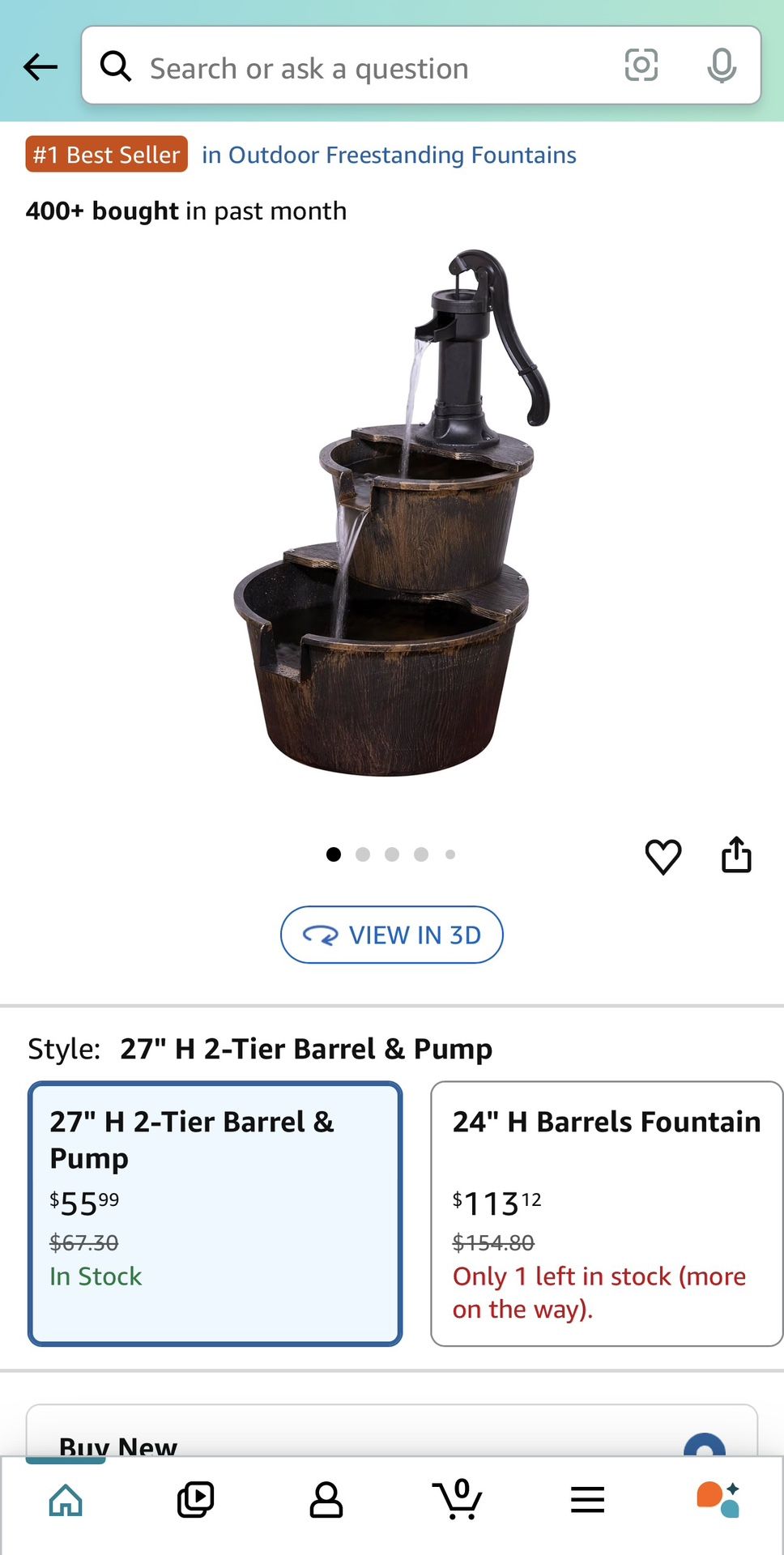 Water Fountain Outdoor Garden