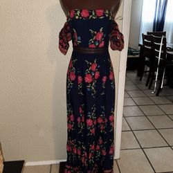 Floral Off The Shoulder Maxi Dress