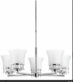 Progress P4613-15 Cascadia 5 Light 26 Inch Polished Chrome Chandelier Ceiling Light - P4613-15 New In Box.