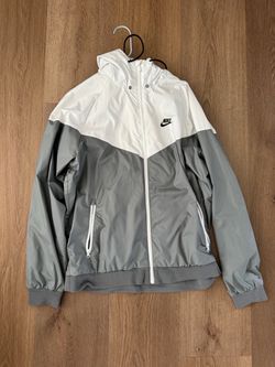 Nike Windrunner Jacket White and Gray