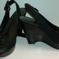 Black Nine West Wedges Size 8