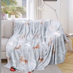 BedsPick Twin Throw Blanket, 60" x 80" Cozy Fleece Blanket, 300 GSM Super Soft Comfy Flannel Blanket for College Dorm Couch Bed Sofa，Microfiber Plush 