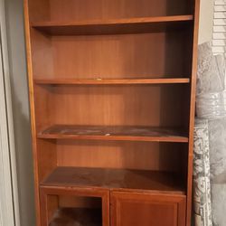 Tall Bookcase With Cupboard As First Shelf