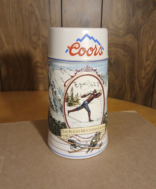 Vintage 1991 COORS 'Rocky Mountain Legend' Collector Stein