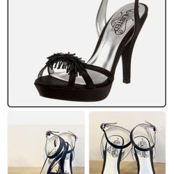 Unlisted By Kenneth Cole Black "Hot Water" Dressy High Heels Size 8.5