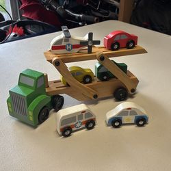 Melissa and Doug semi truck with cars