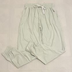 Real Essentials Light Blue Stretch Ultra- Soft Pocket Joggers Women's Size M