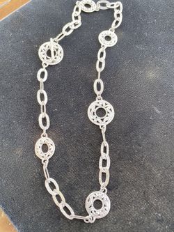 Sterling silver 18” estate sale necklace.