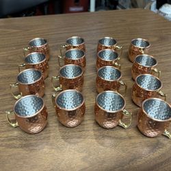 Mini Moscow Mule Mugs 2 oz Glasses Copper Cups