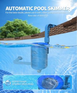 New Above Ground Pool Skimmer Comes with 3 Socks Easy Setup Wall Mount Surface Skimmer Kit, Removable Sk